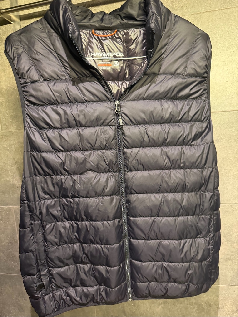 Hawke & Co Men's Dark Navy Quilted Packable Vest